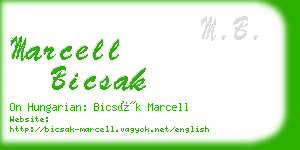 marcell bicsak business card